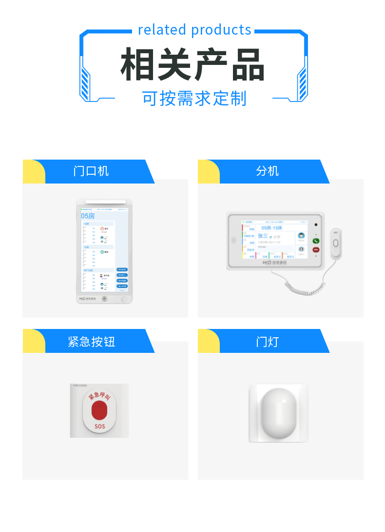 高清触摸屏数字病房门口机